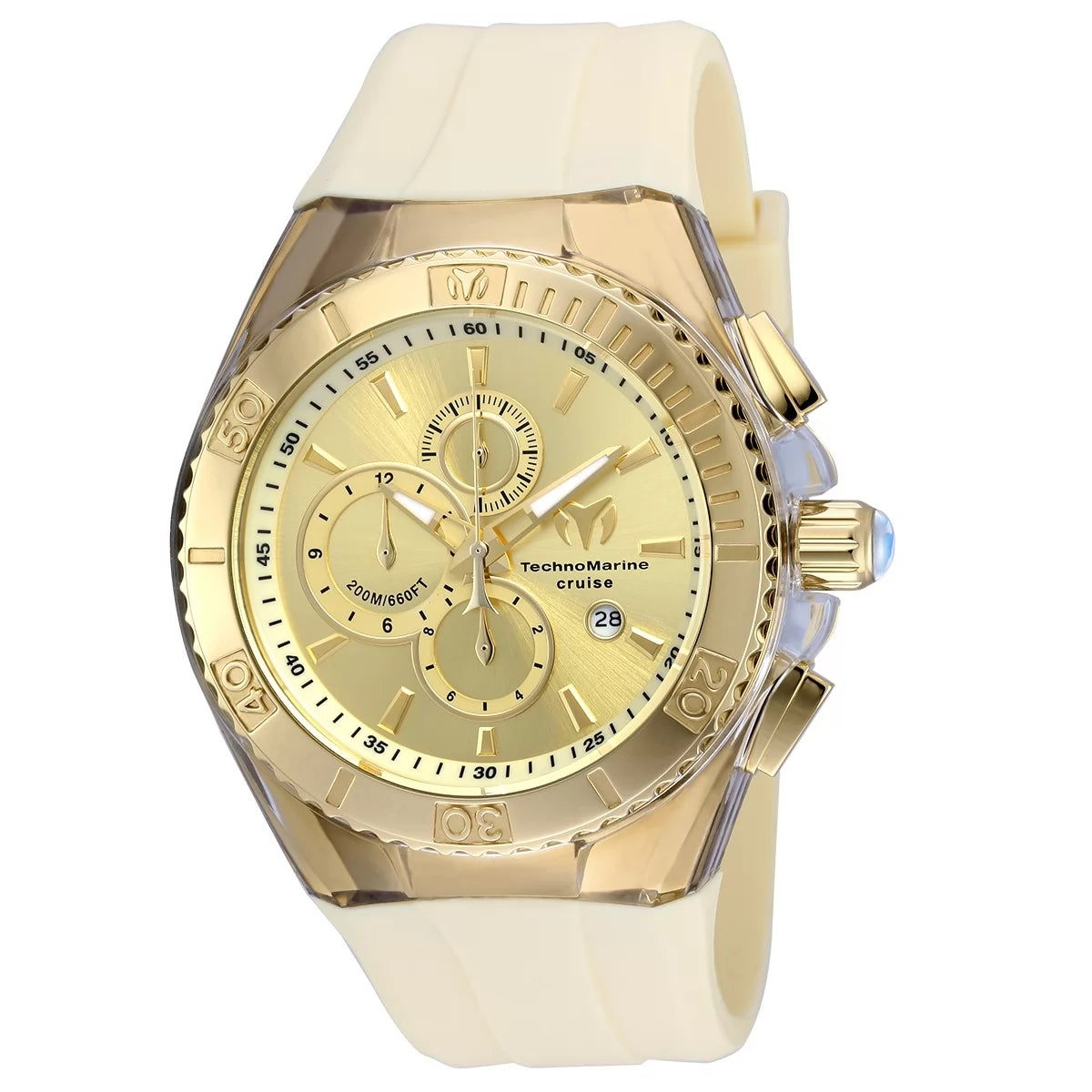 Technomarine Men's Cruise Quartz 3 Hand Gold Dial Watch
