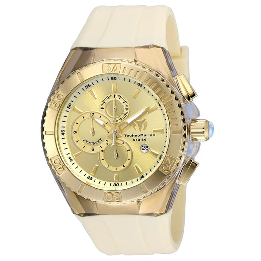 Technomarine Men's Cruise Quartz 3 Hand Gold Dial Watch