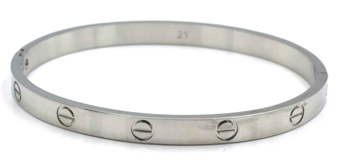 Stainless steel love bangle bracelet