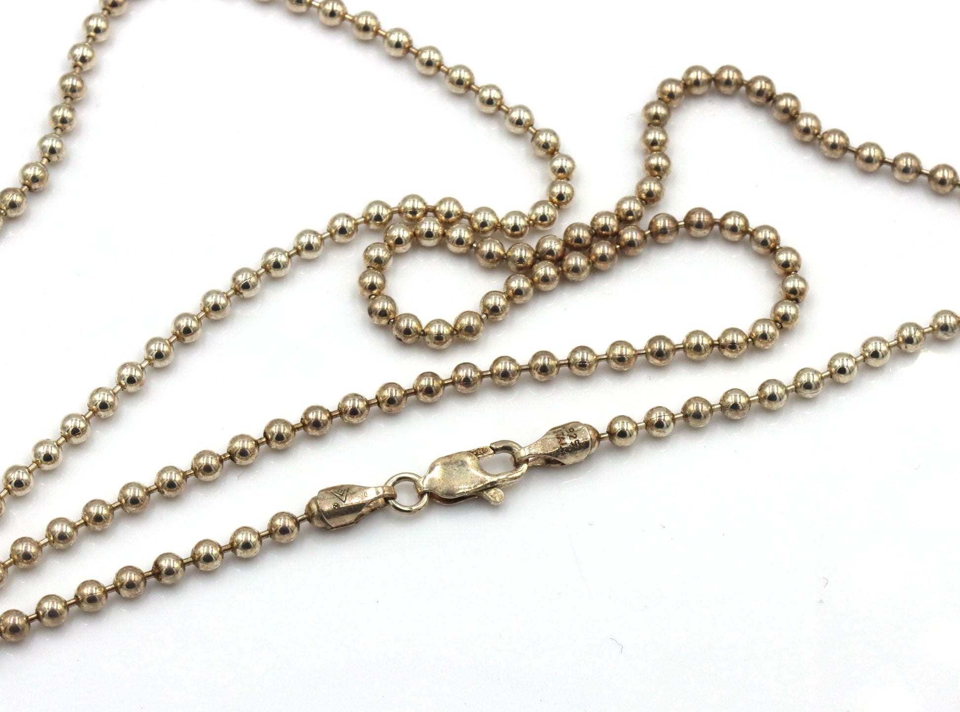 Group lot of 2 vintage 925 sterling silver chains