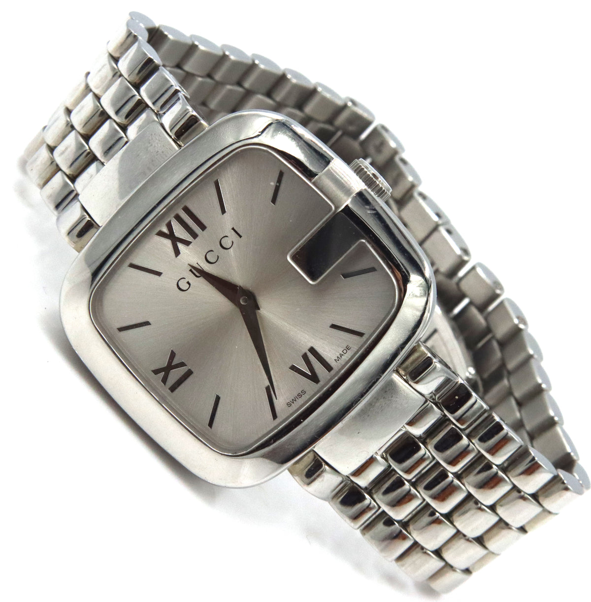 Gucci silver dial stainless steel watch