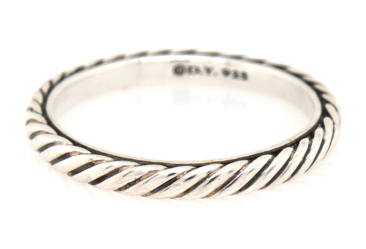 925 Sterling silver David Yurman cable stack ring