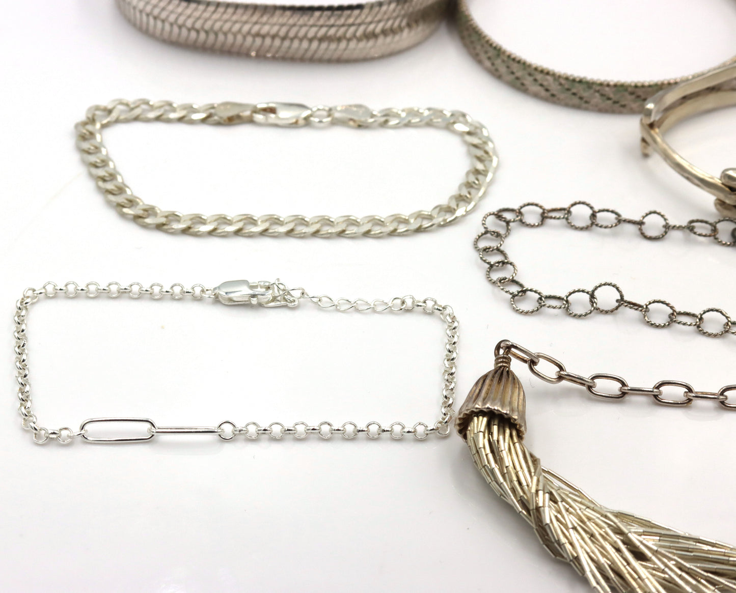 Group lot of 7 bracelet in 925 sterling silver