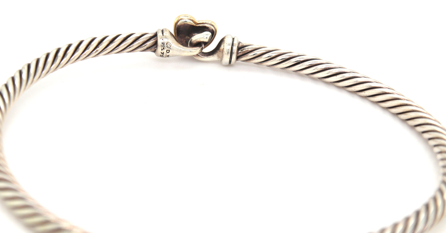 David Yurman cable collectibles heart bracelet 3mm