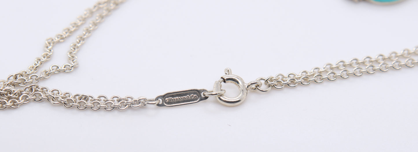 Tiffany & Co Infinity Blue Enamel Necklace