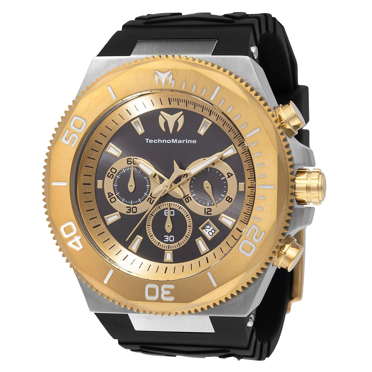 Technomarine Men's Manta Quartz Gold, Black Dial Watch
