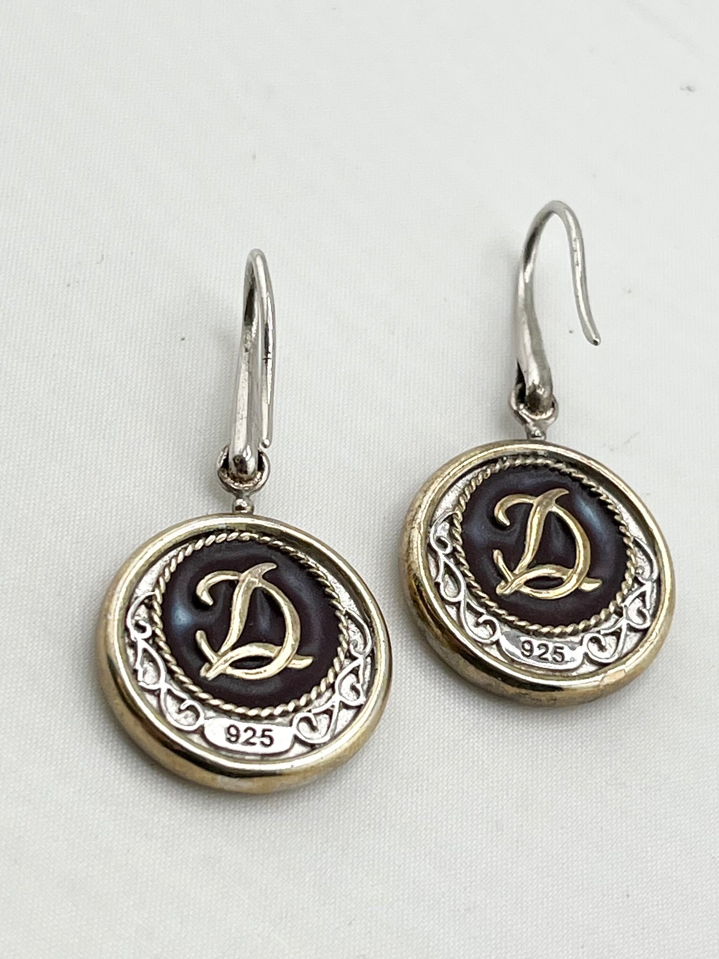 925 Sterling Silver Ancient Coin Drop Earrings