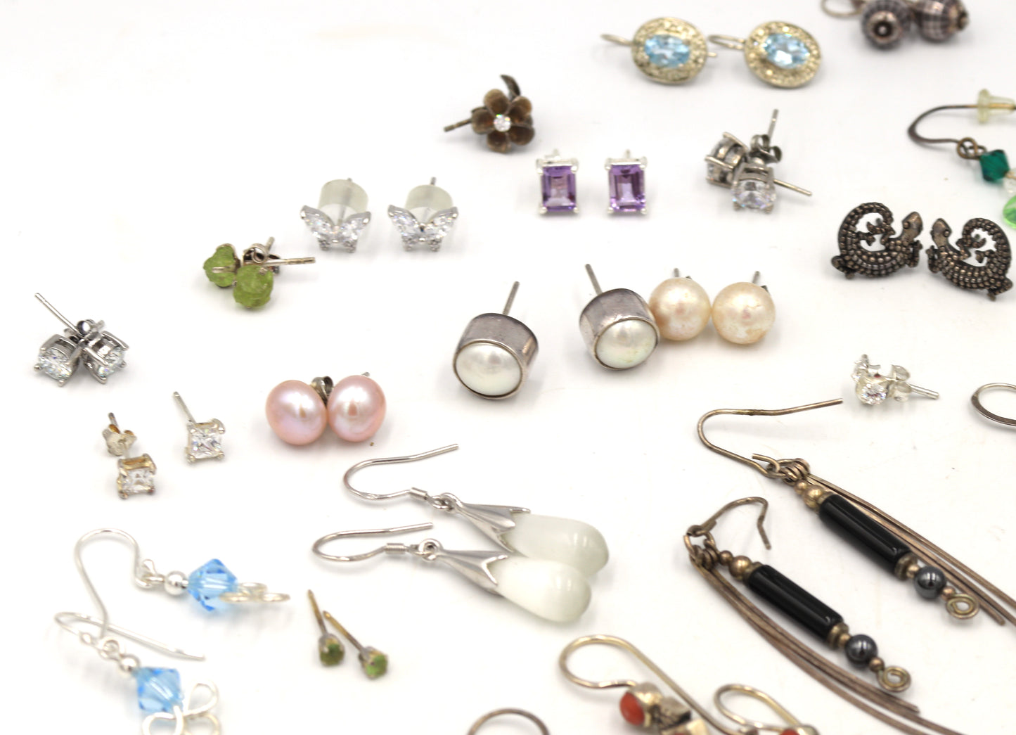 Group lot of Vintage 925 sterling silver earrings