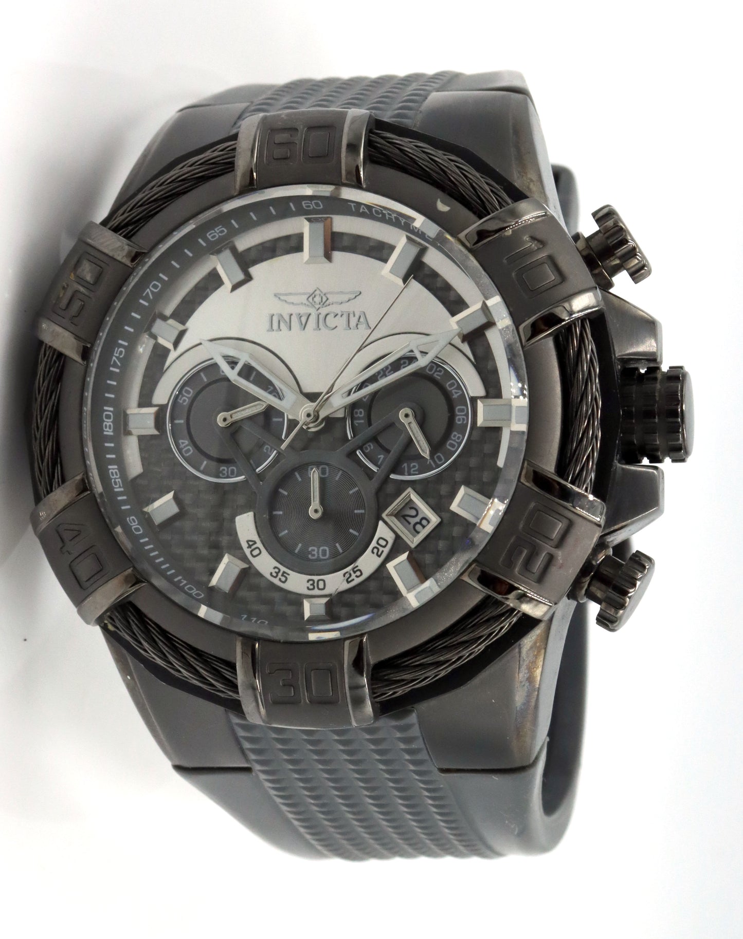 Invicta bolt chronograph grey dial men's watch