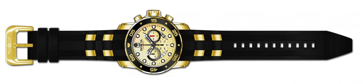 Invicta Women's Pro Diver Quartz 3 Hand Gold Dial Watch