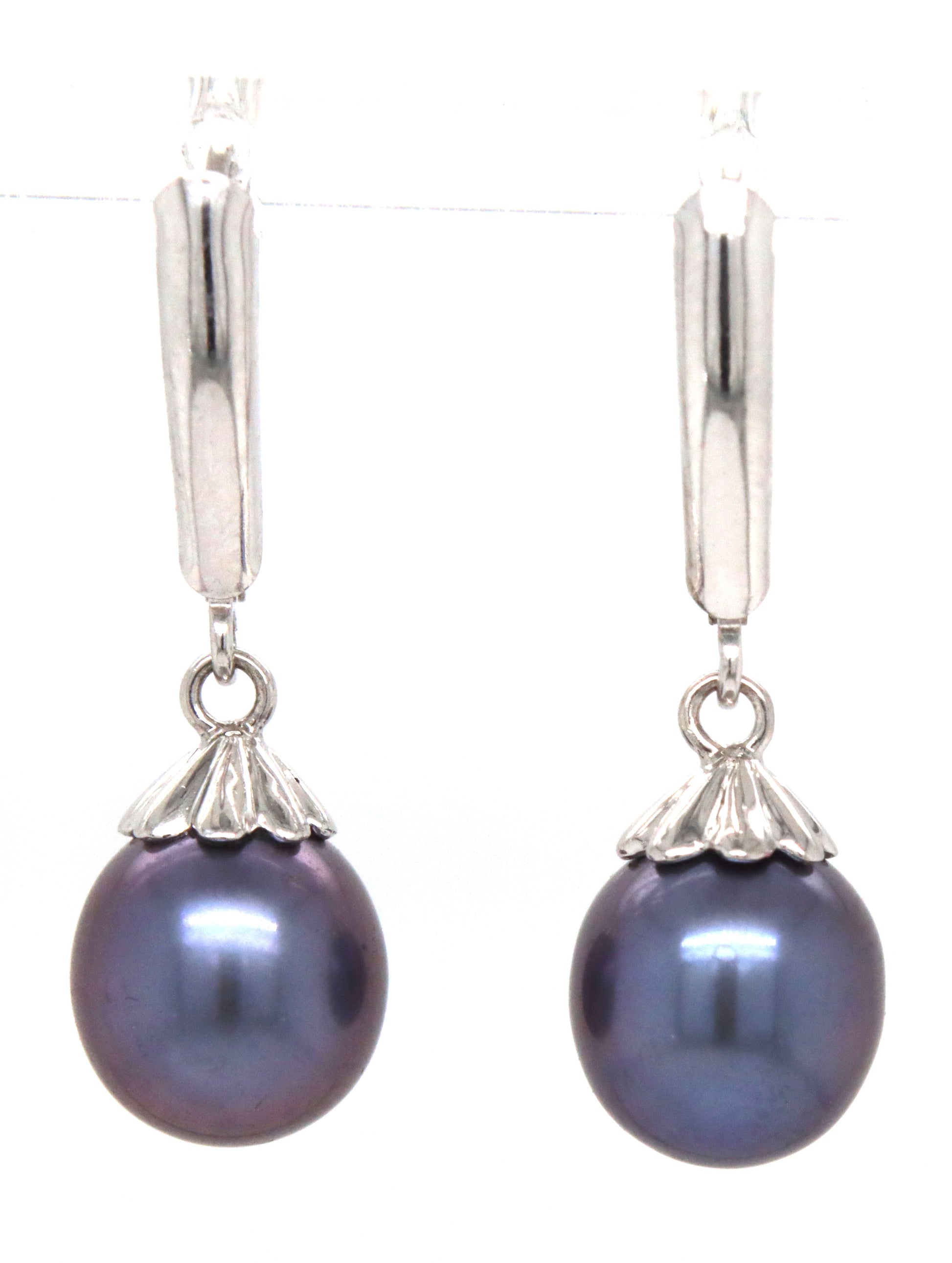 925 Sterling silver Pearl dangle earrings