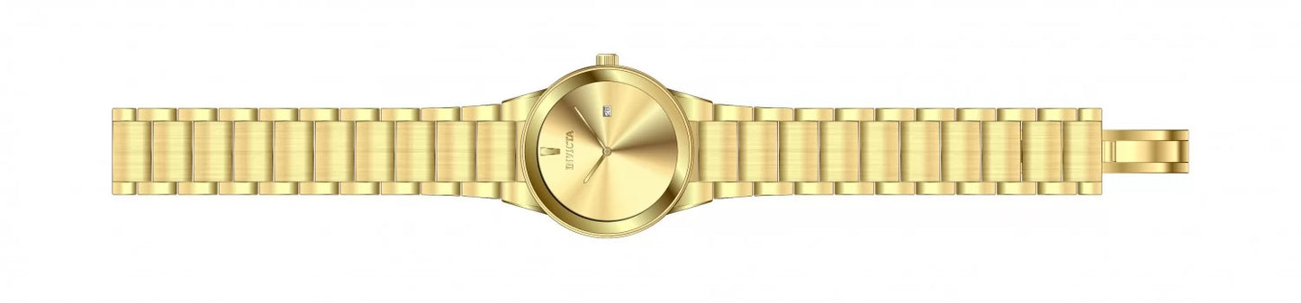 Invicta Men's Specialty Quartz 2 Hand Gold Dial Watch