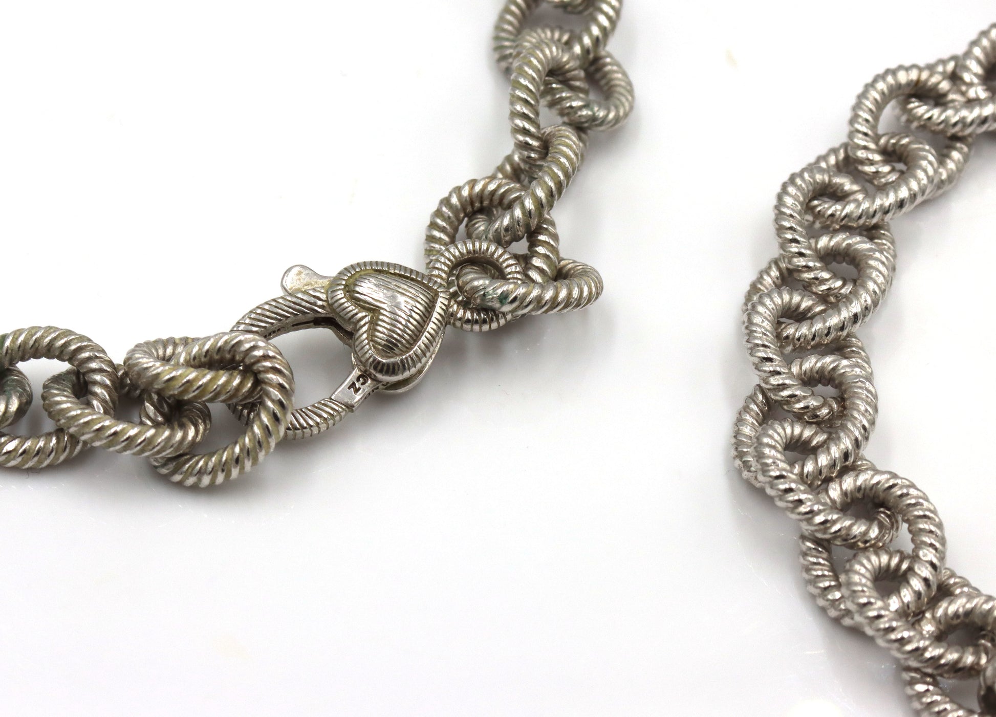 Judith Ripka 925 Sterling Silver Large Rolo Chain Link Necklace
