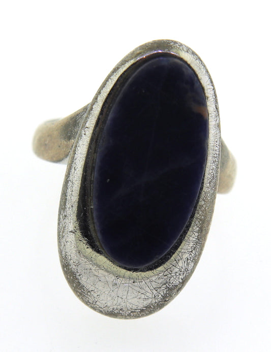 Sterling Silver Blue Stone Ring