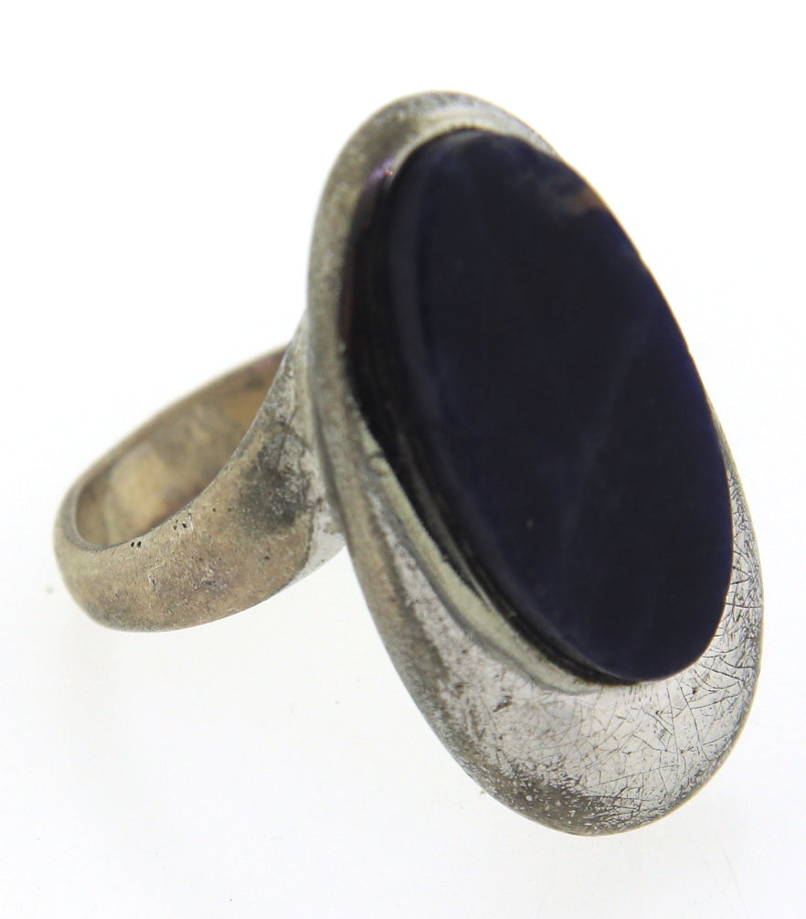 Sterling Silver Blue Stone Ring