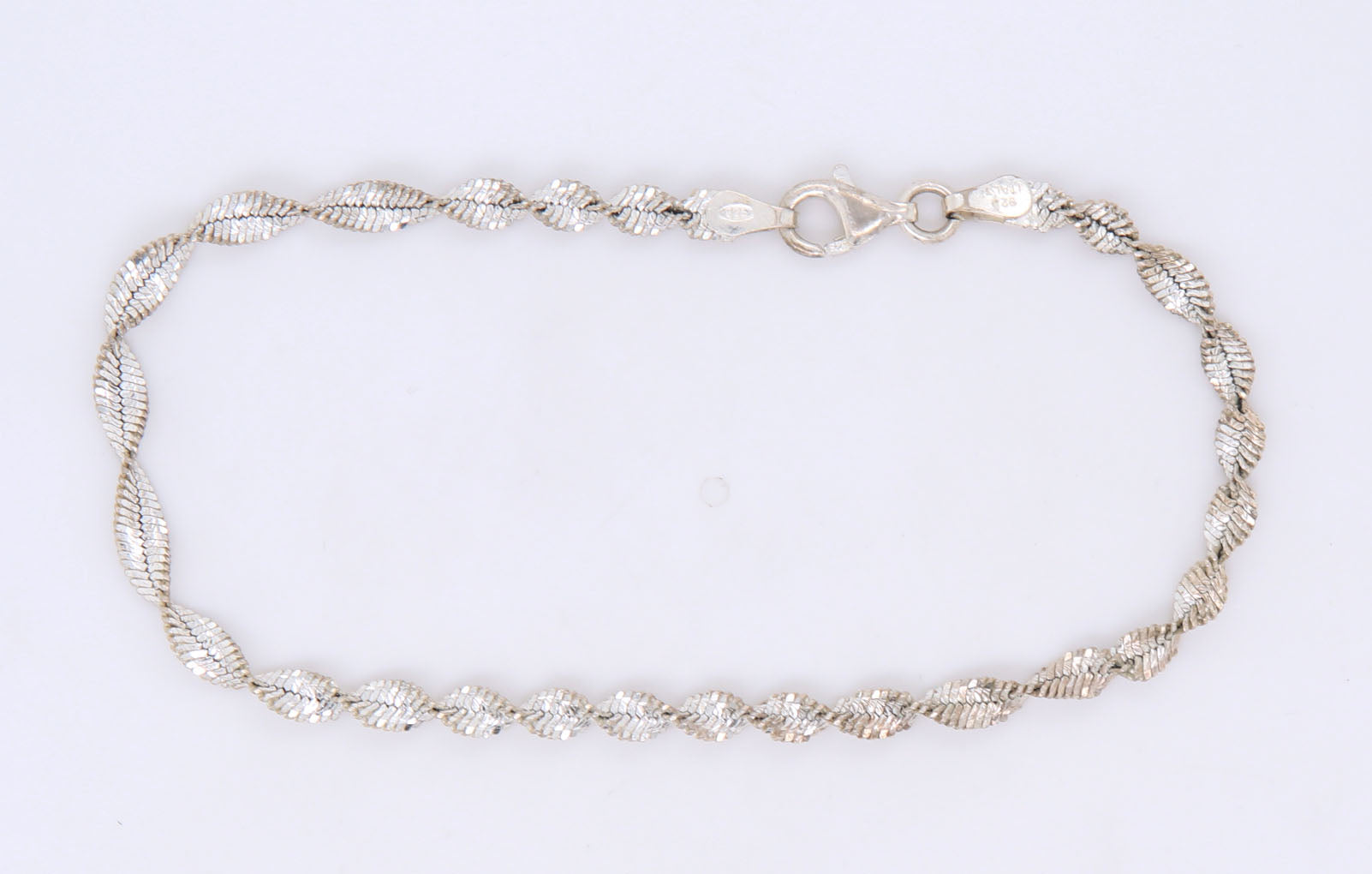 Italian 925 sterling silver rope bracelet