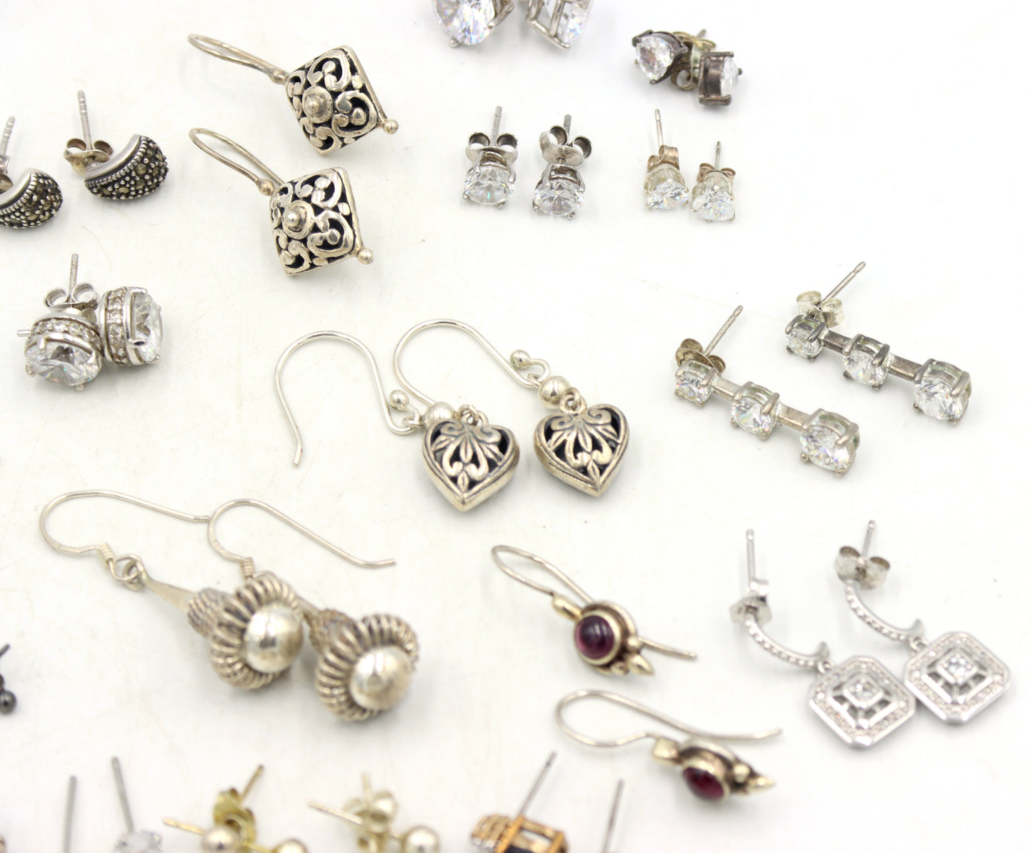 Group lot of Vintage 925 sterling silver earrings