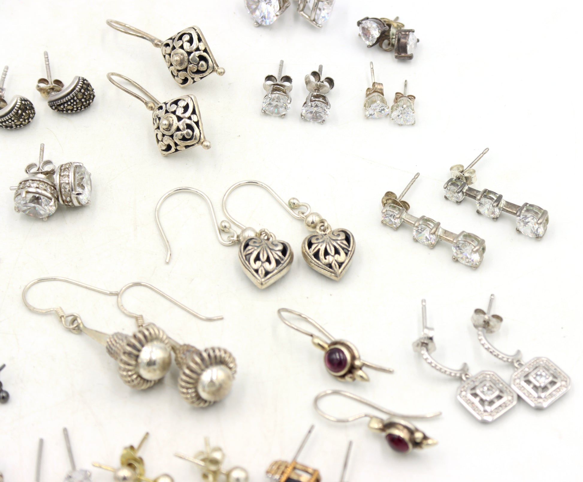 Group lot of Vintage 925 sterling silver earrings