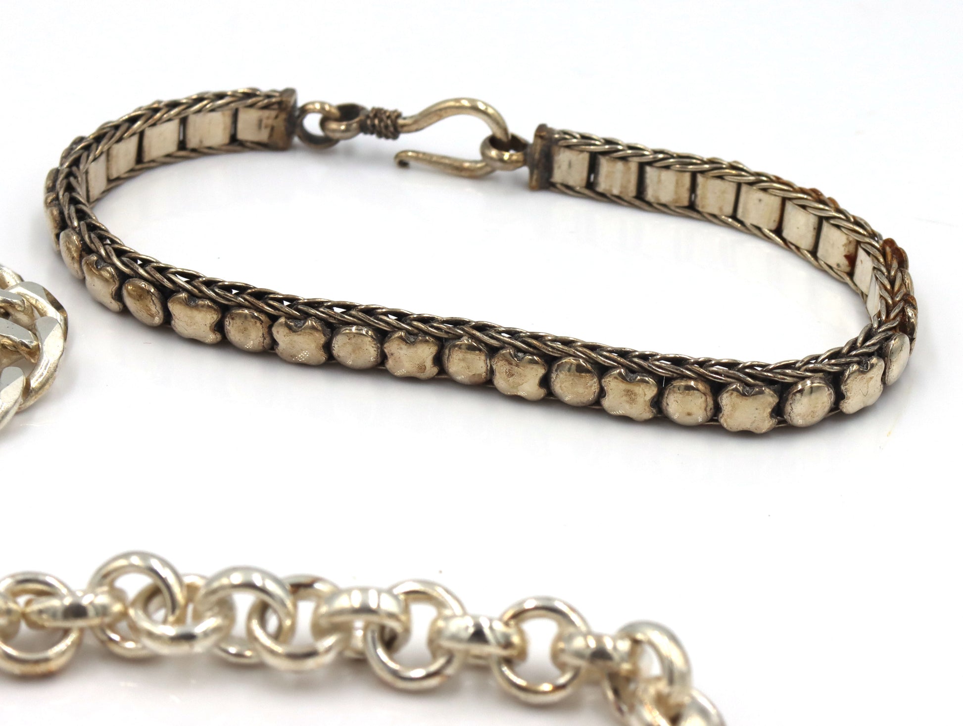 Group of 3 vintage 925 sterling silver bracelets