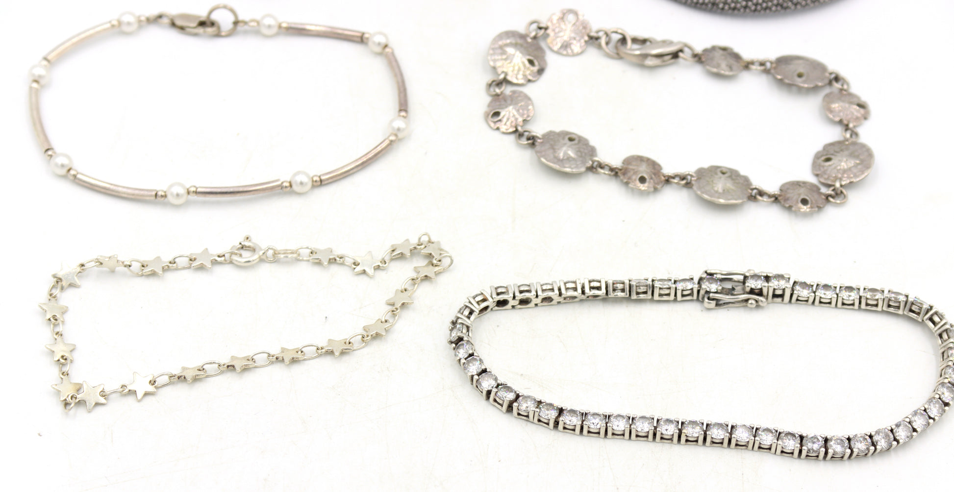 Group lot of 6 Vintage 925 sterling silver bracelets