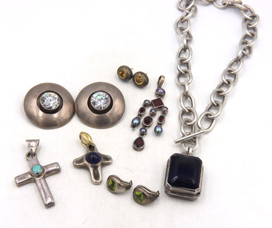 Vintage 925 sterling silver mixed jewelry