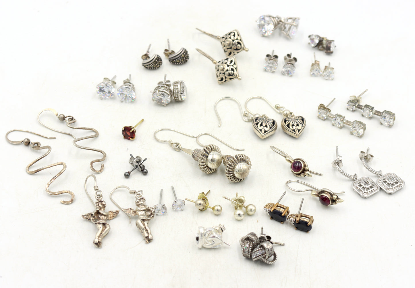 Group lot of Vintage 925 sterling silver earrings