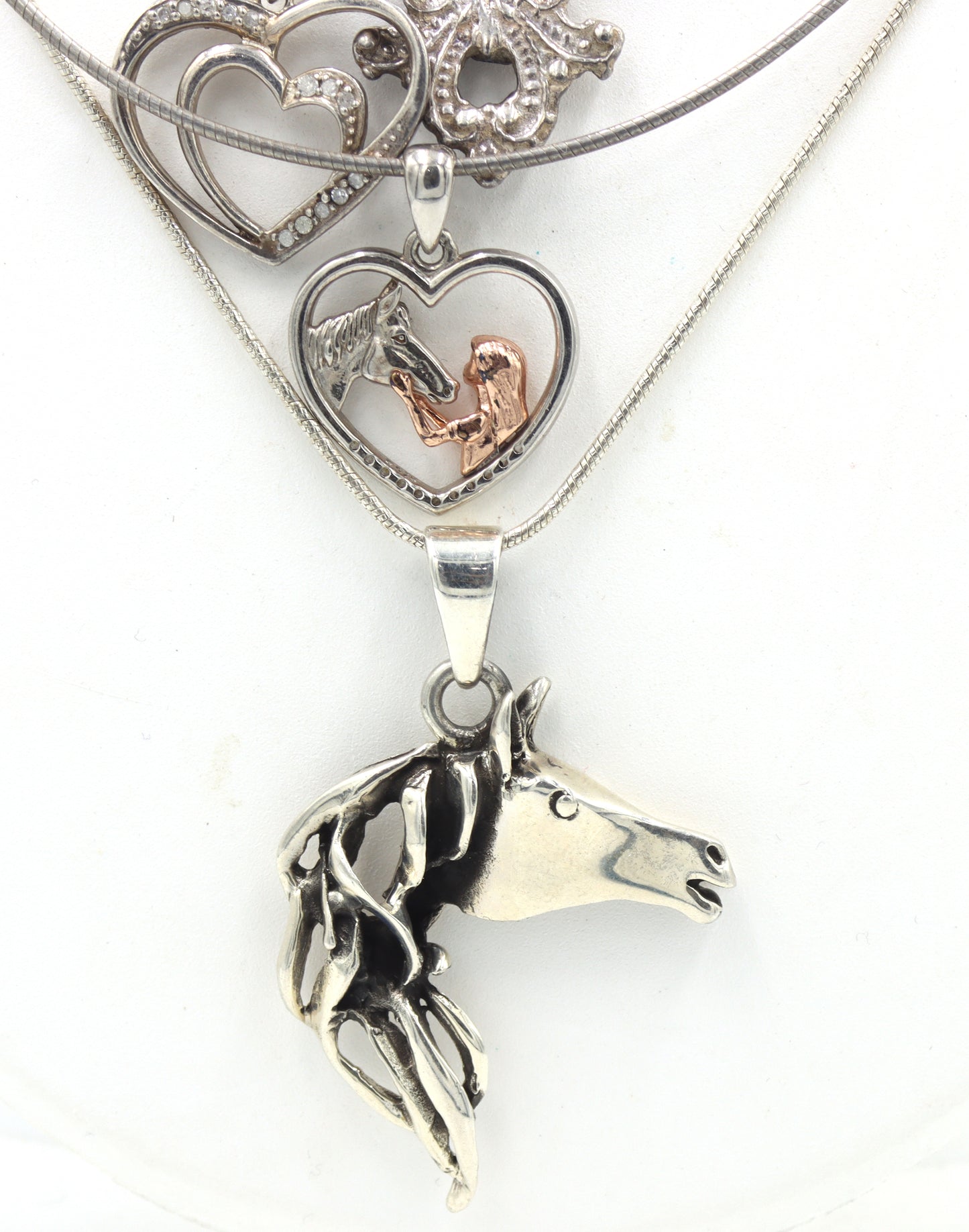 Group lot of 4 Vintage 925 sterling silver necklaces