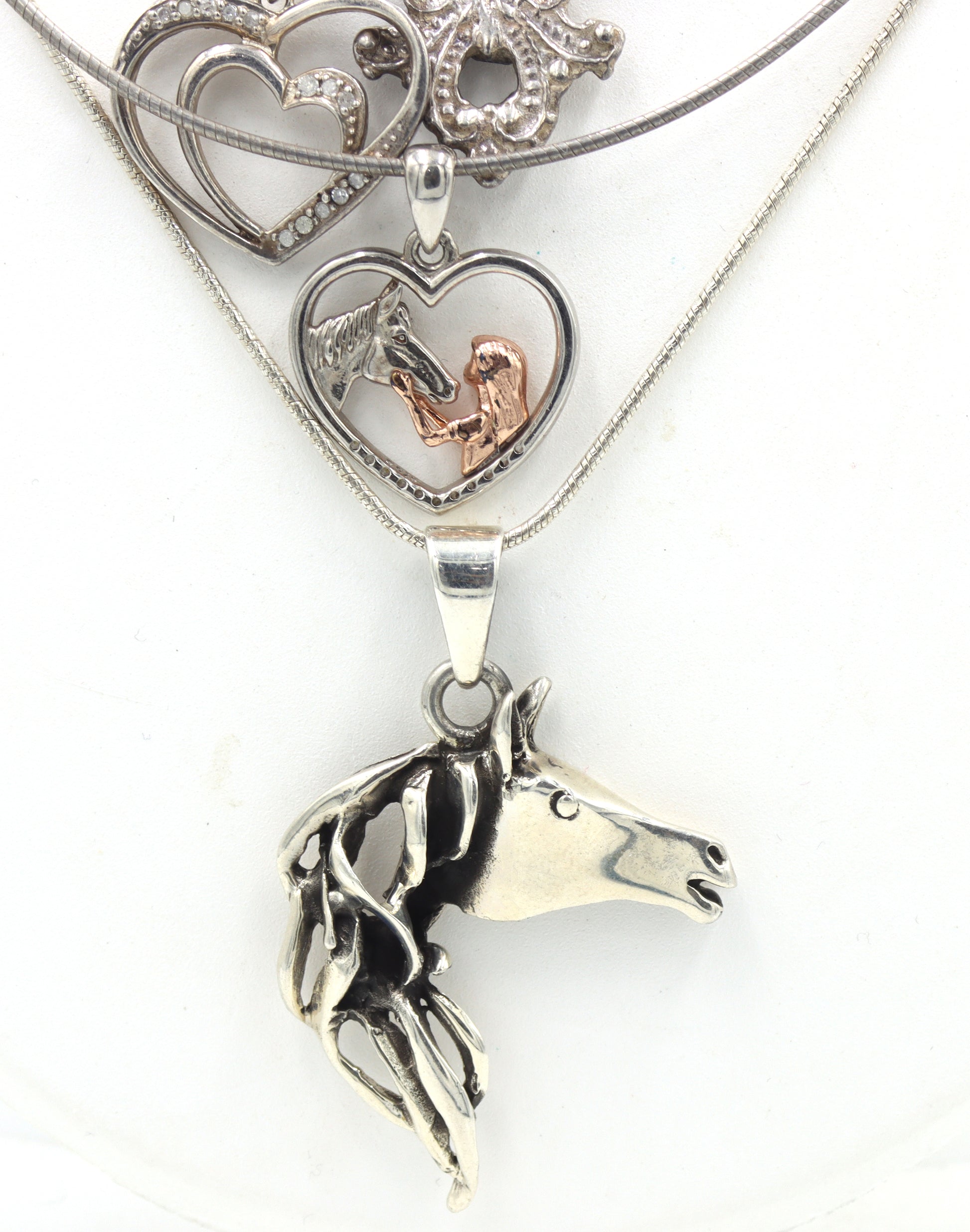 Group lot of 4 Vintage 925 sterling silver necklaces