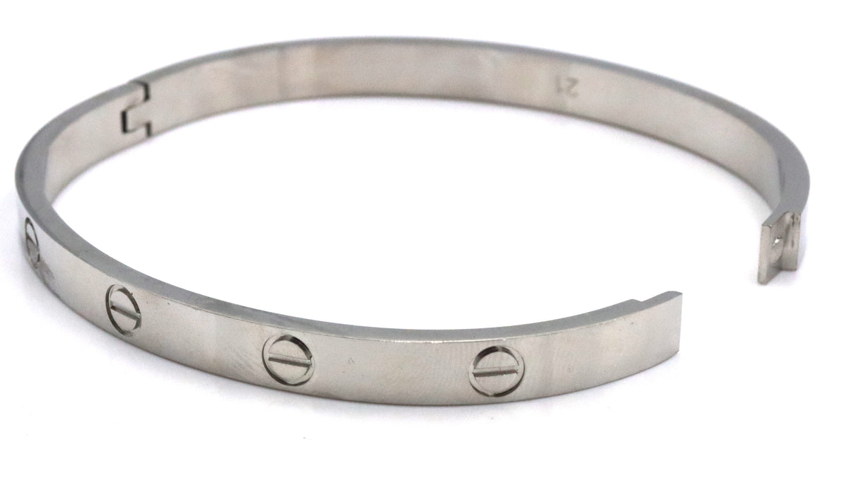 Stainless steel love bangle bracelet