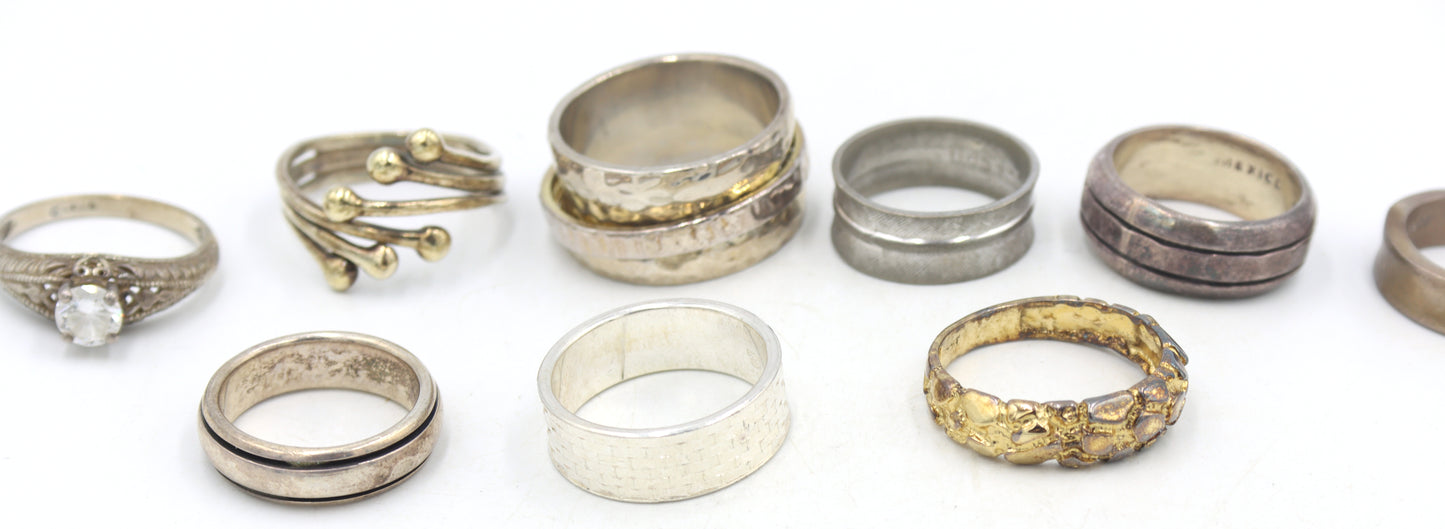 Group lot of Vintage 925 sterling silver rings