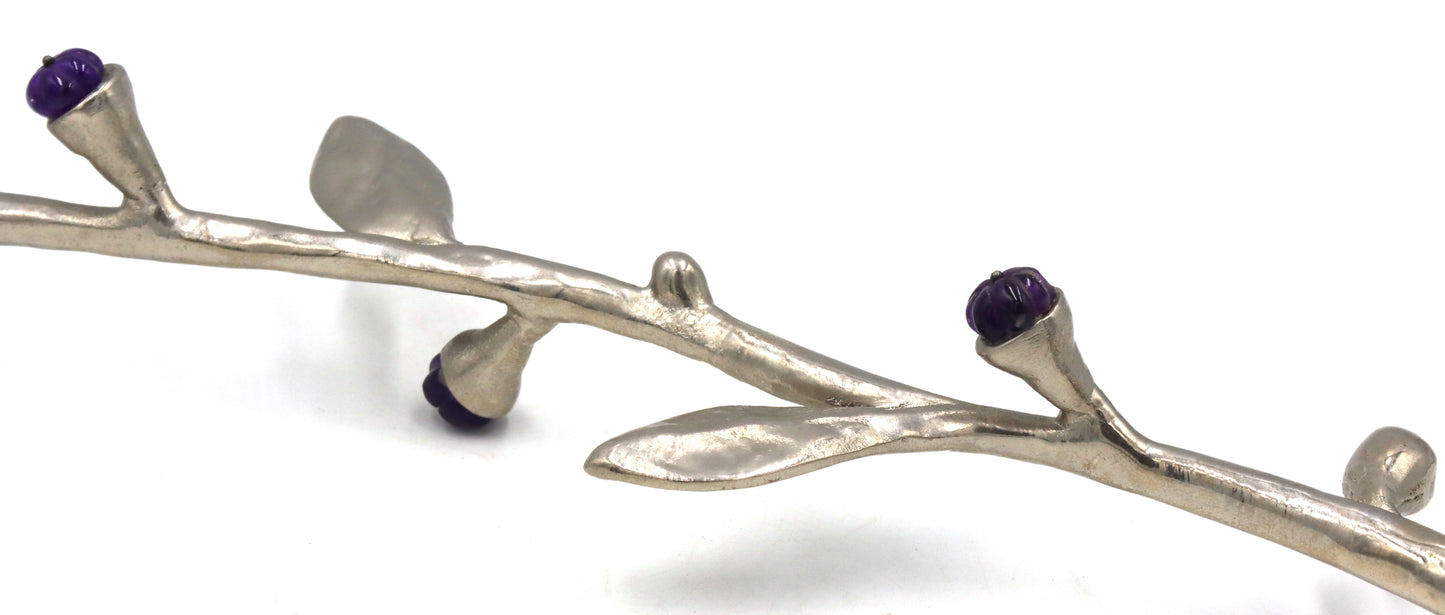 Micheal Aram Fantasy amethyst bloom Candle holder candelabra snuffer