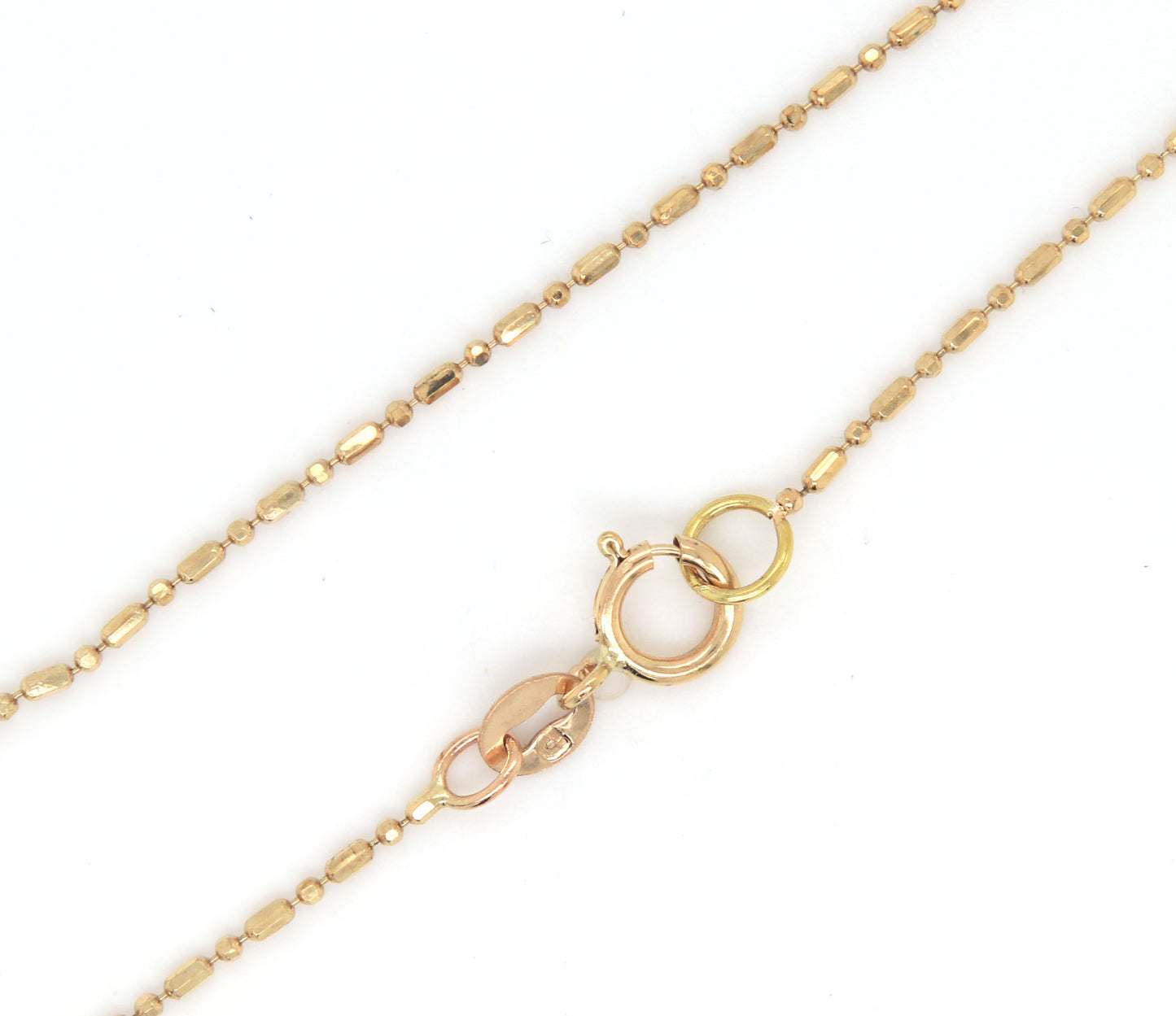 10kt Yellow gold beaded chain necklace