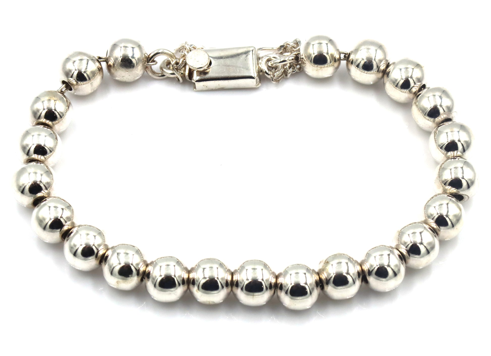 925 Sterling silver Mexico signed silver ball bracelet