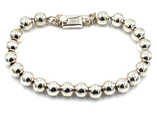925 Sterling silver Mexico signed silver ball bracelet