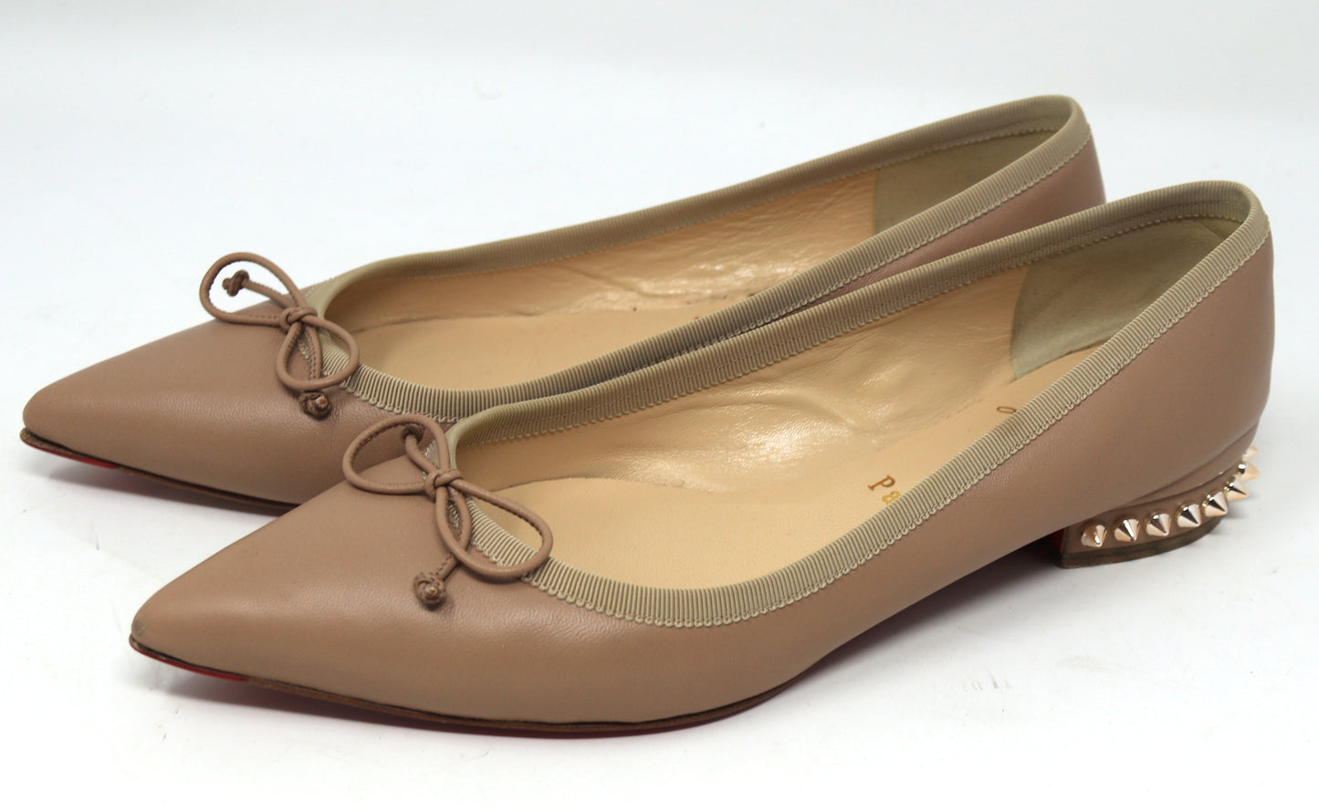 Christian louboutin hall flat nappa version nude