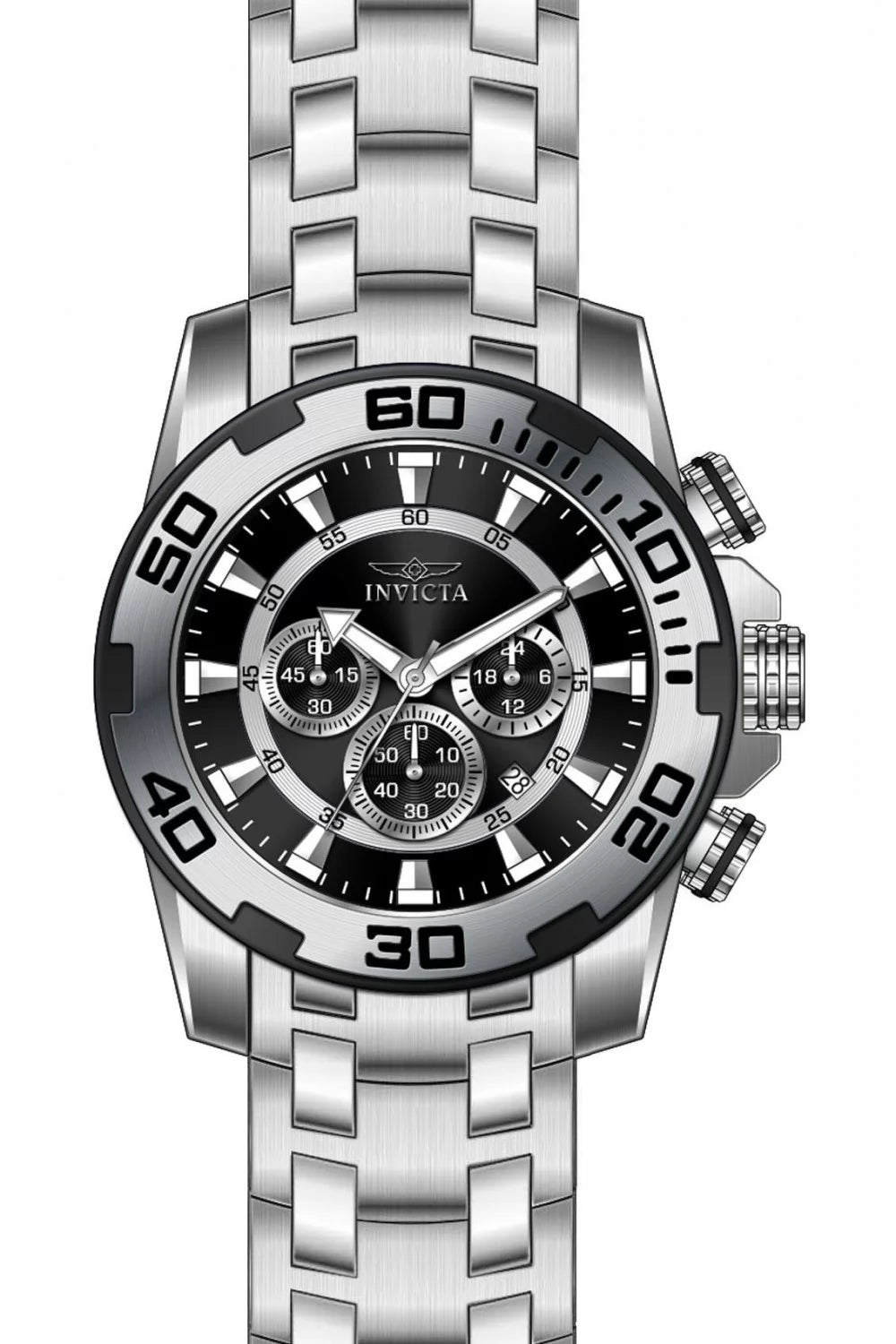 Invicta Men's Pro Diver Quartz Chronograph Black Dial Watch