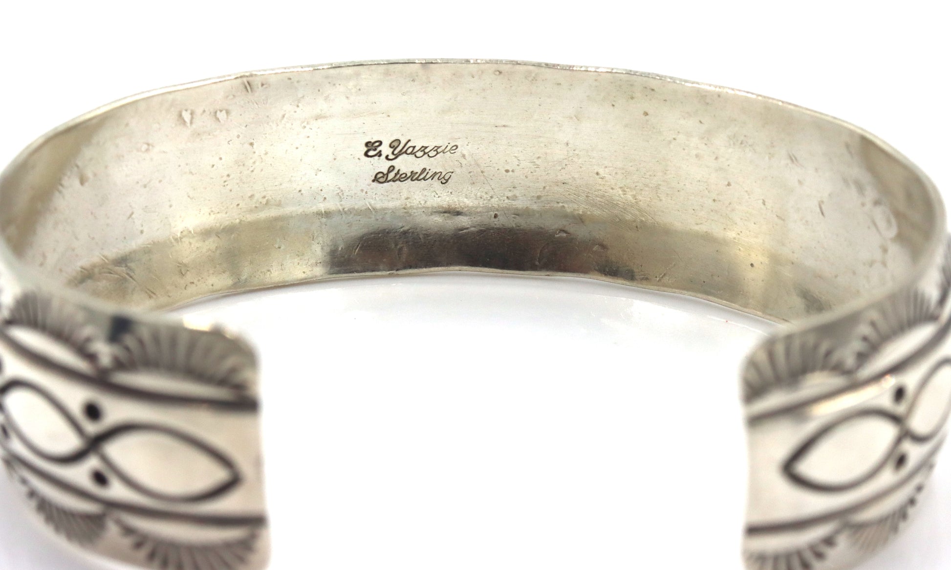 Vintage 925 sterling silver signed turquoise cuff bangle