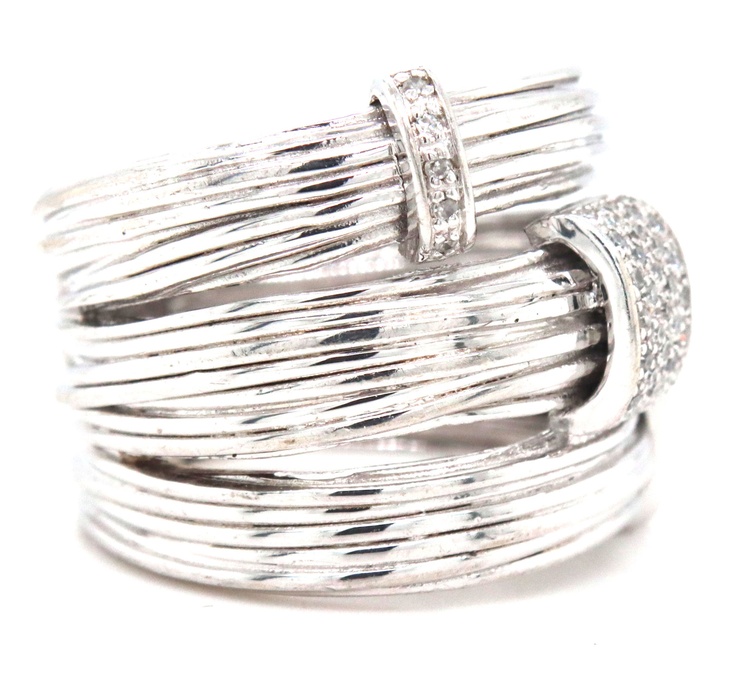 925 Sterling silver multi band wide band