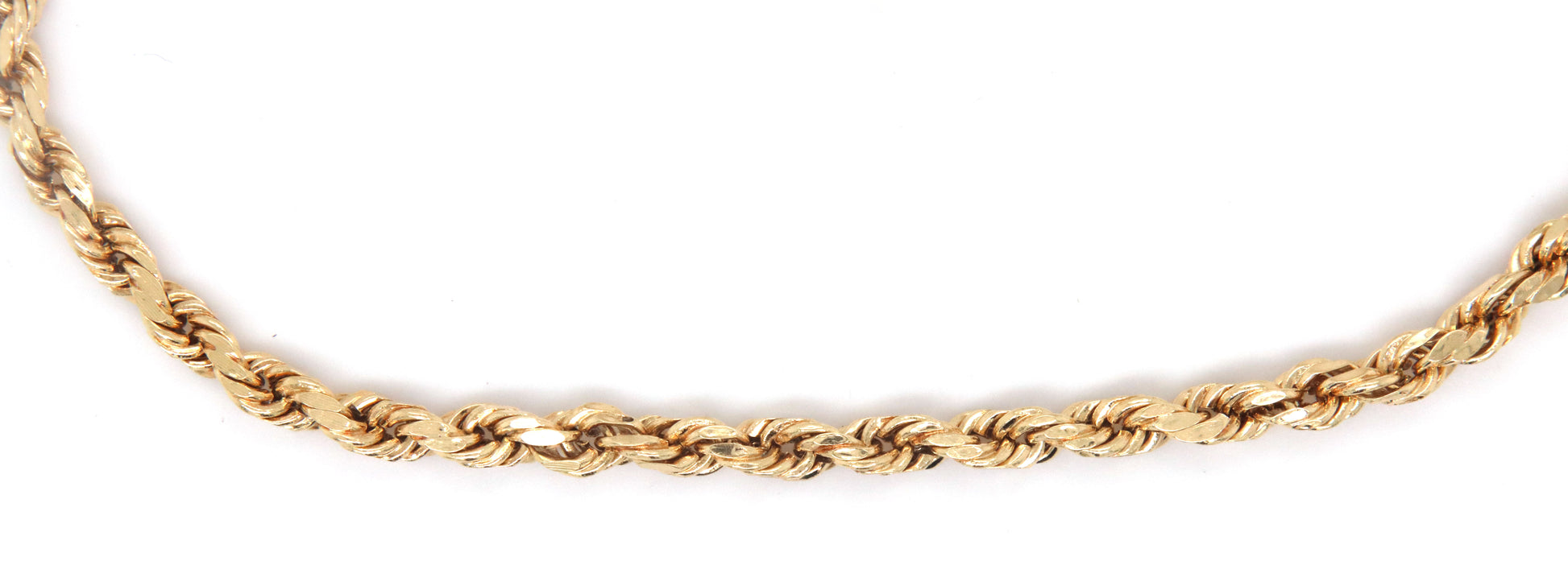 14kt Yellow gold rope chain bracelet