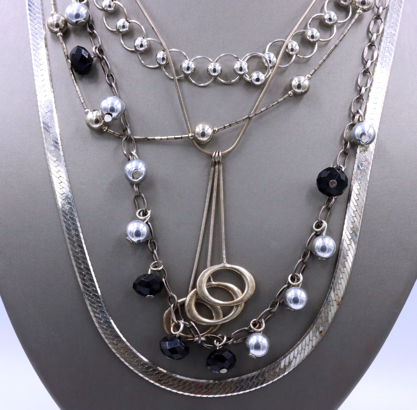 Group lot of 5 Vintage 925 sterling silver necklaces