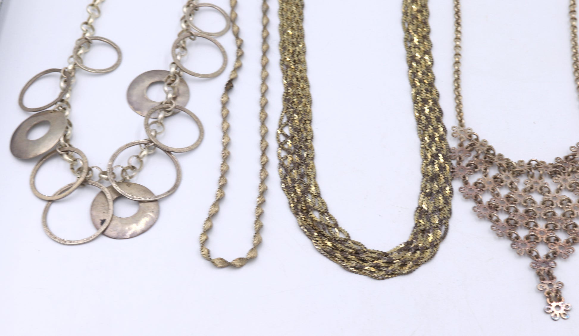 Group lot of Vintage 925 sterling silver necklaces