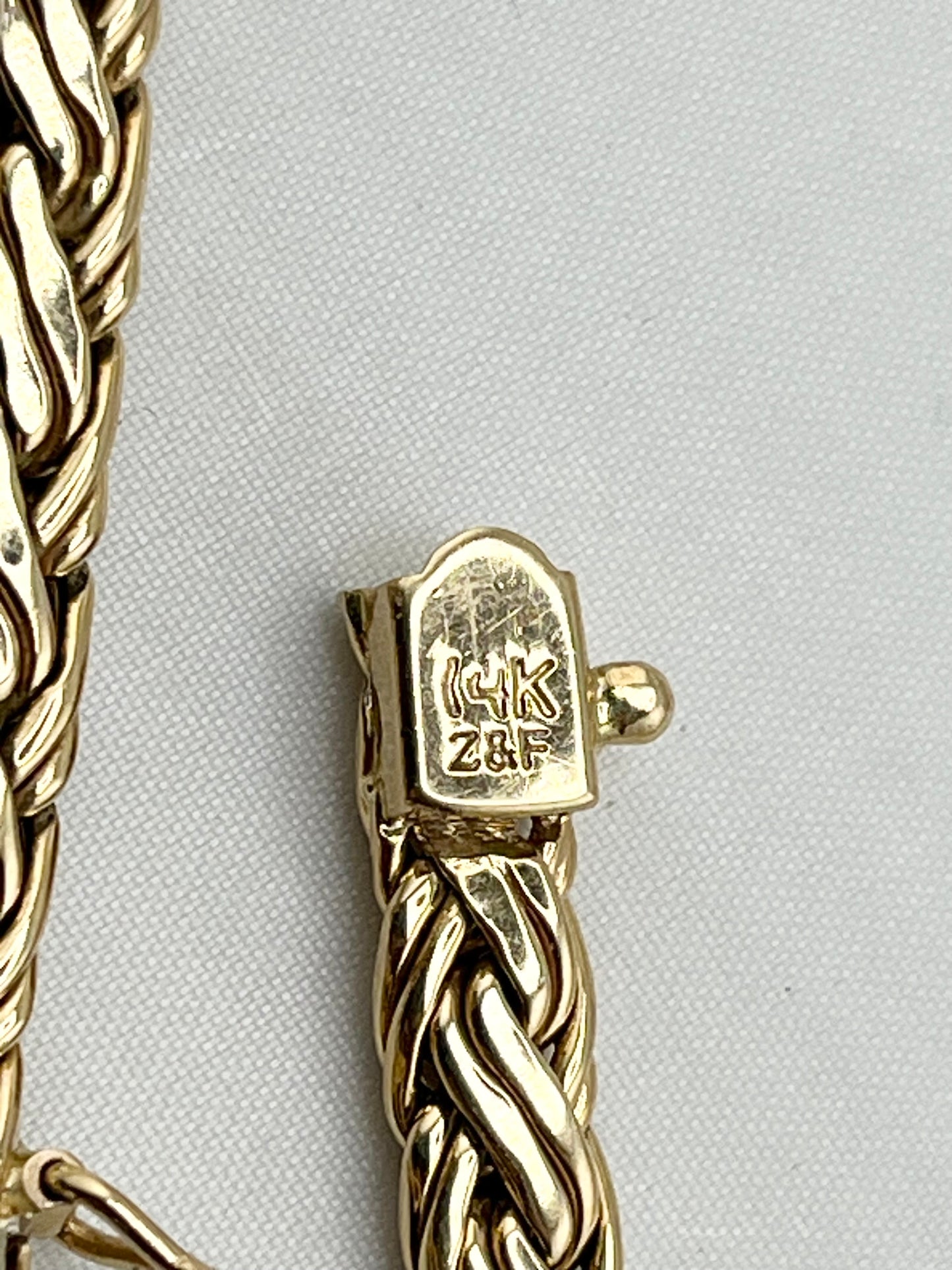 Vintage Tiffany& Co 14KT Yellow Gold Graduated Thick Woven Link Necklace