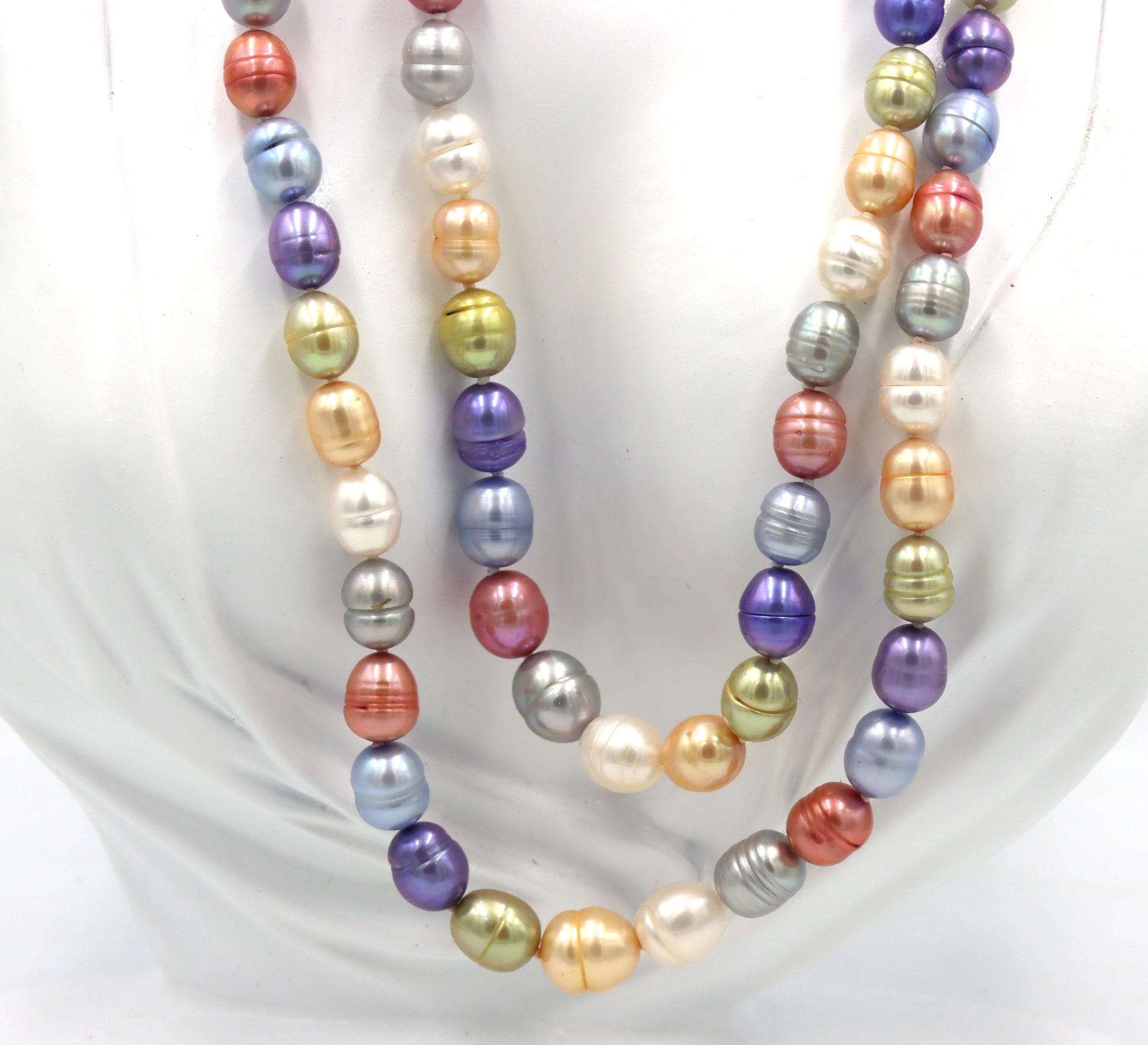 Set of 2 Honora multi color pearl necklaces