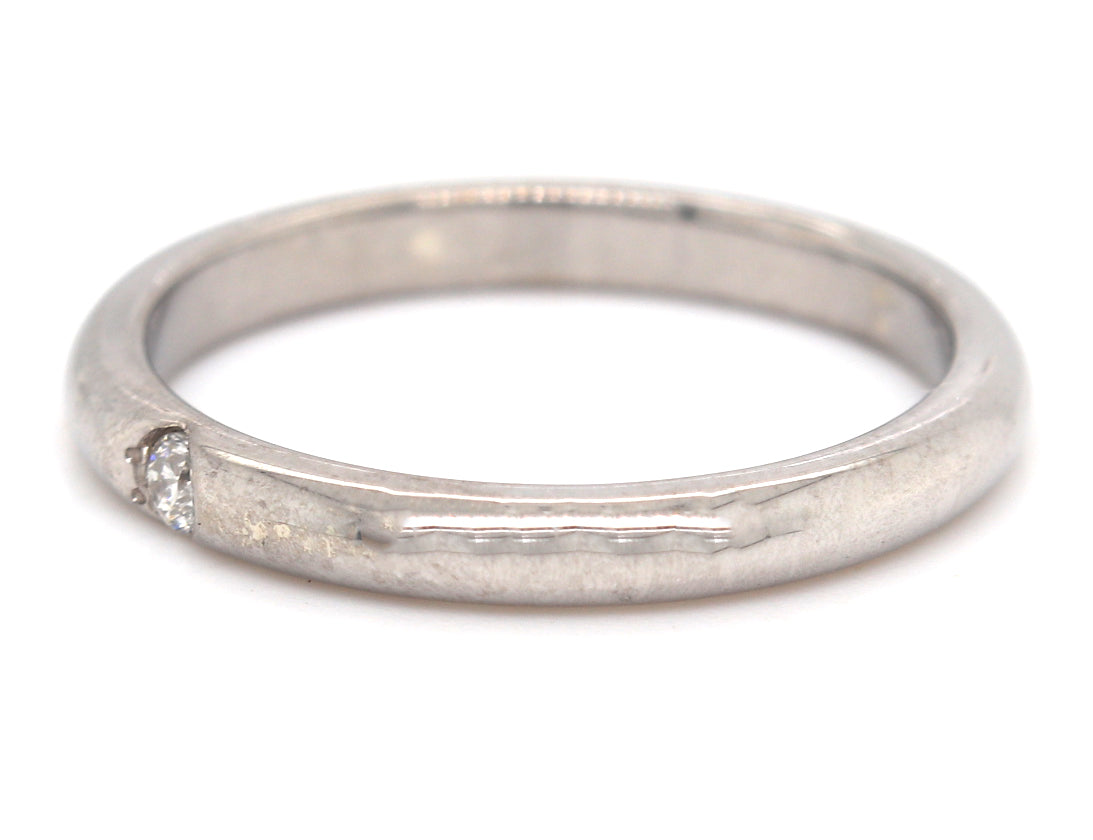 14kt White gold diamond band