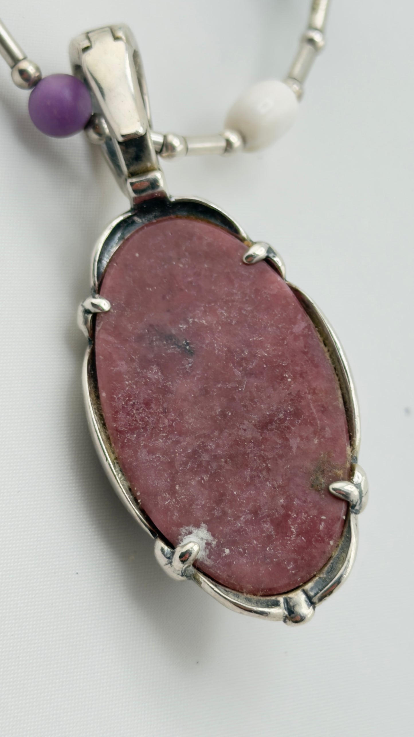 925 Vintage Sterling Silver Carolyn Pollack Inlay of turquoise inlay Carnelian, Amethyst Turquoise P