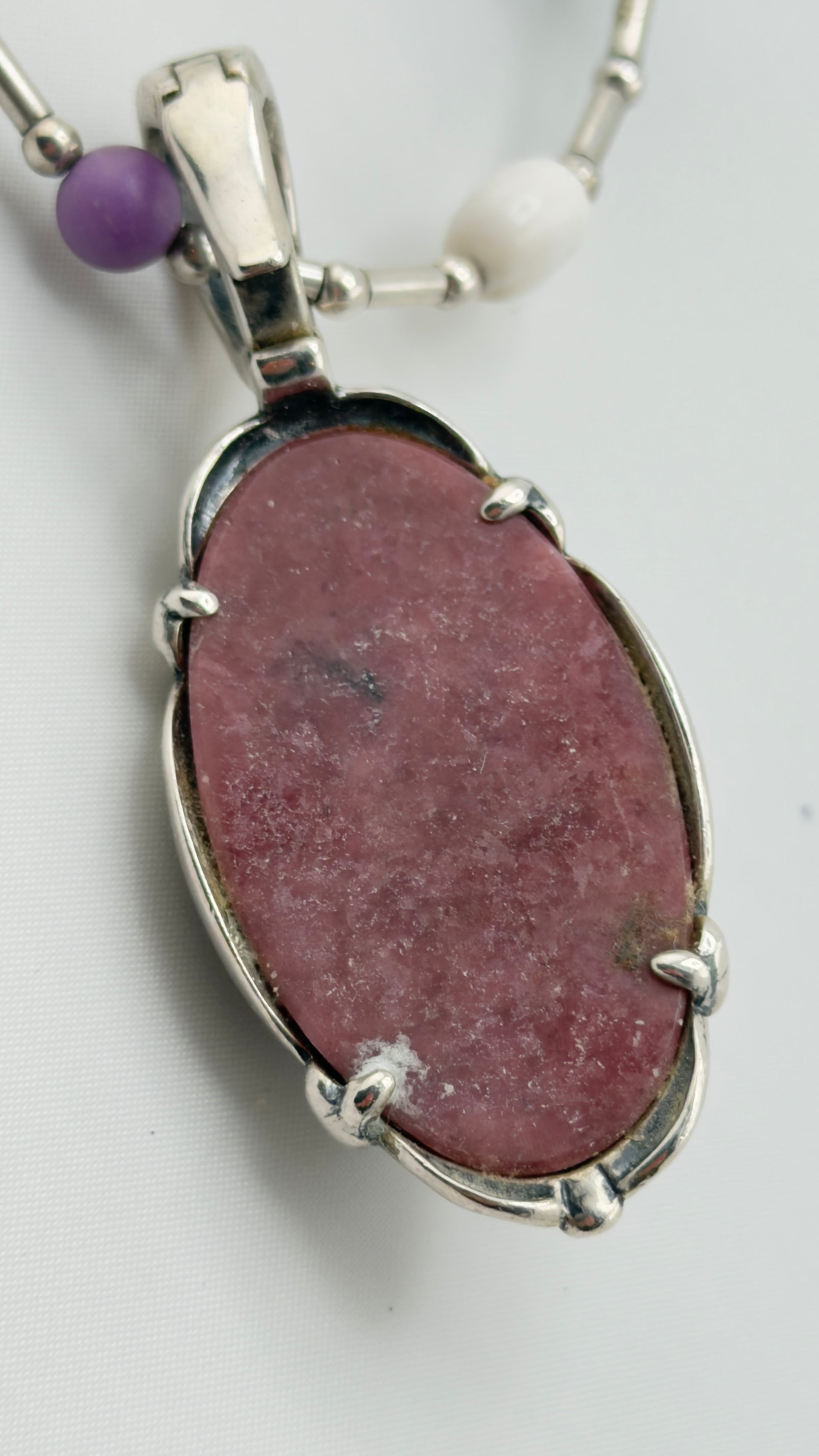 925 Vintage Sterling Silver Carolyn Pollack Inlay of turquoise inlay Carnelian, Amethyst Turquoise P