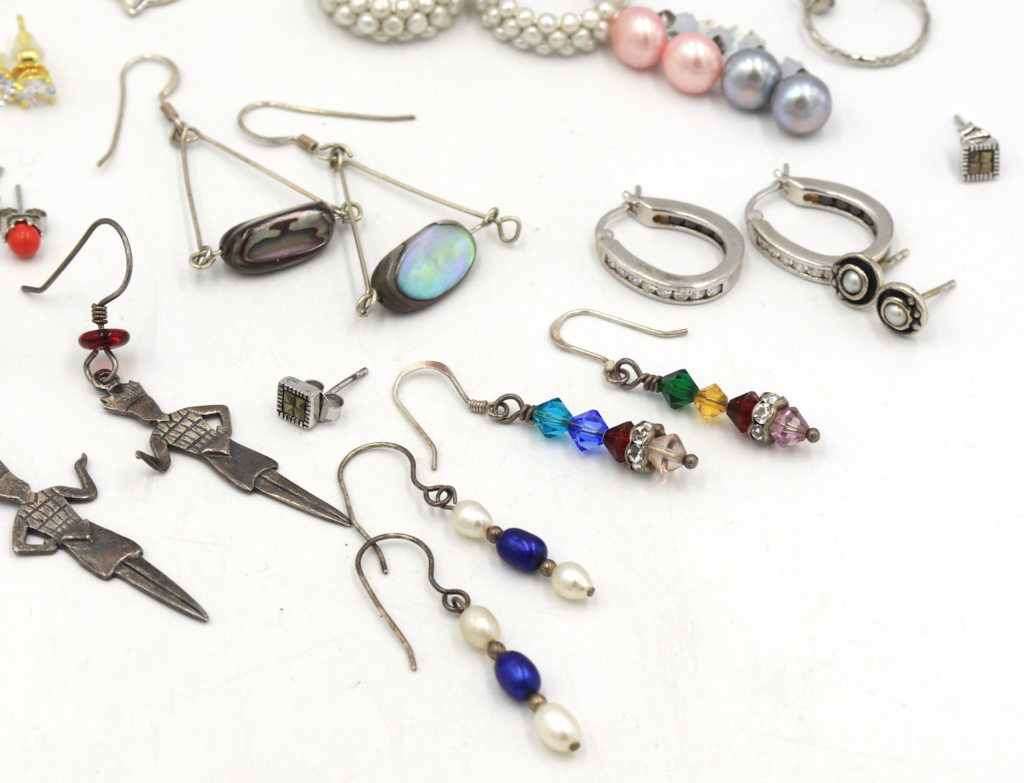 Group lot of Vintage 925 sterling silver earrings