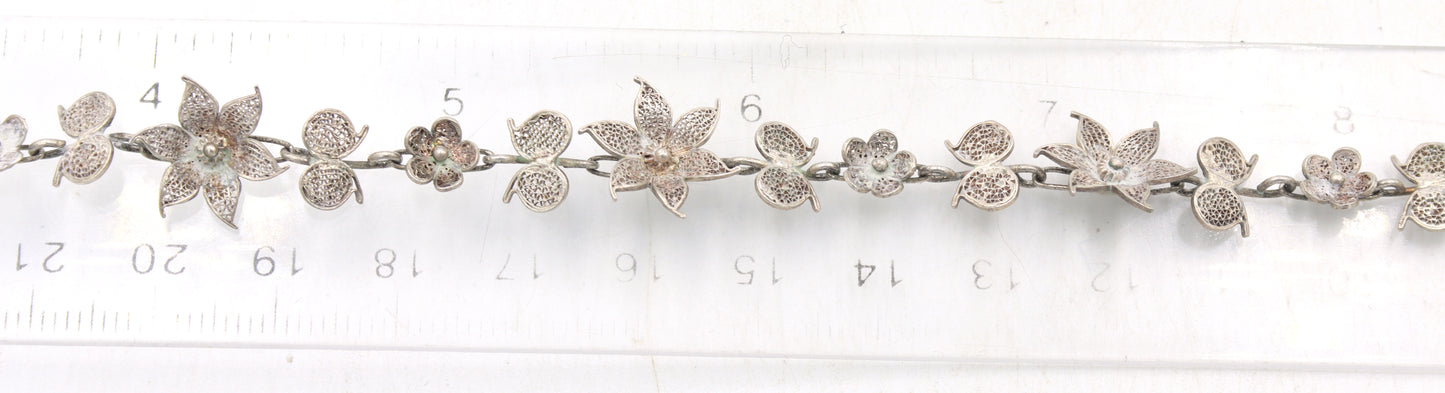 Group lot of 7 Vintage 925 sterling silver bracelets