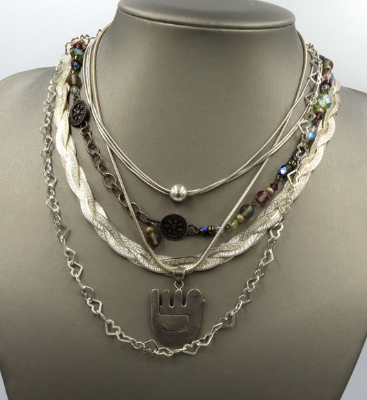 Vintage 925 sterling silver group lot of  chain necklaces