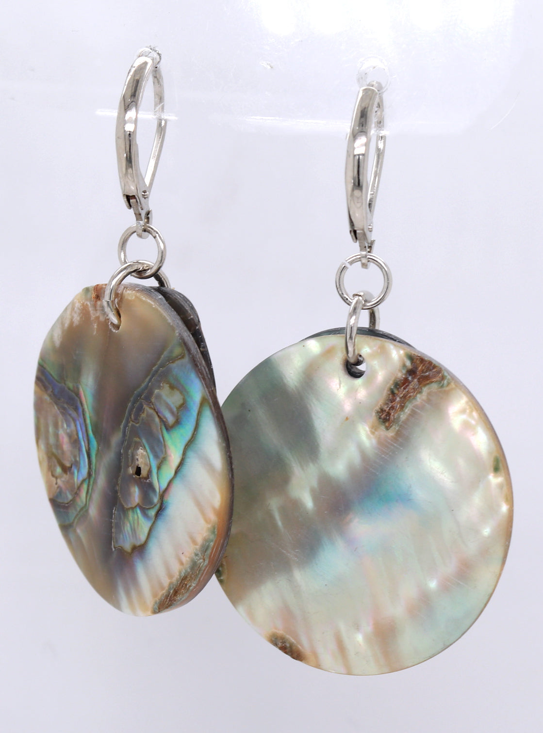 925 Sterling silver Abalone dangle earrings